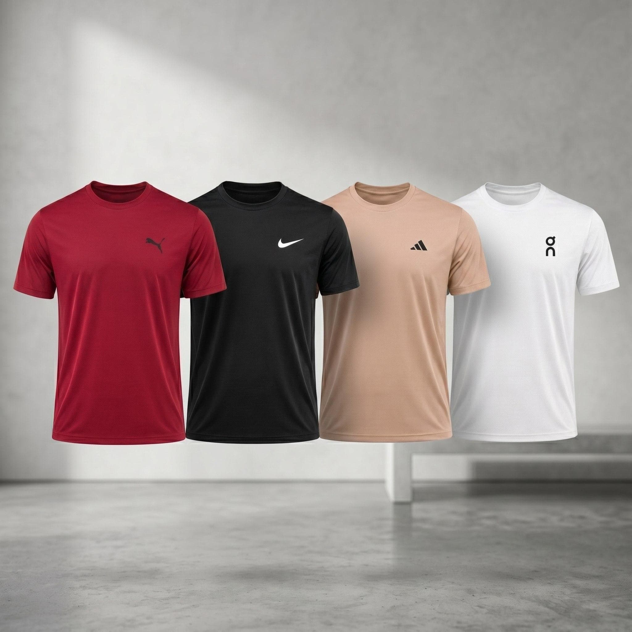 Pack de 4 t-shirts de sport — vue studio