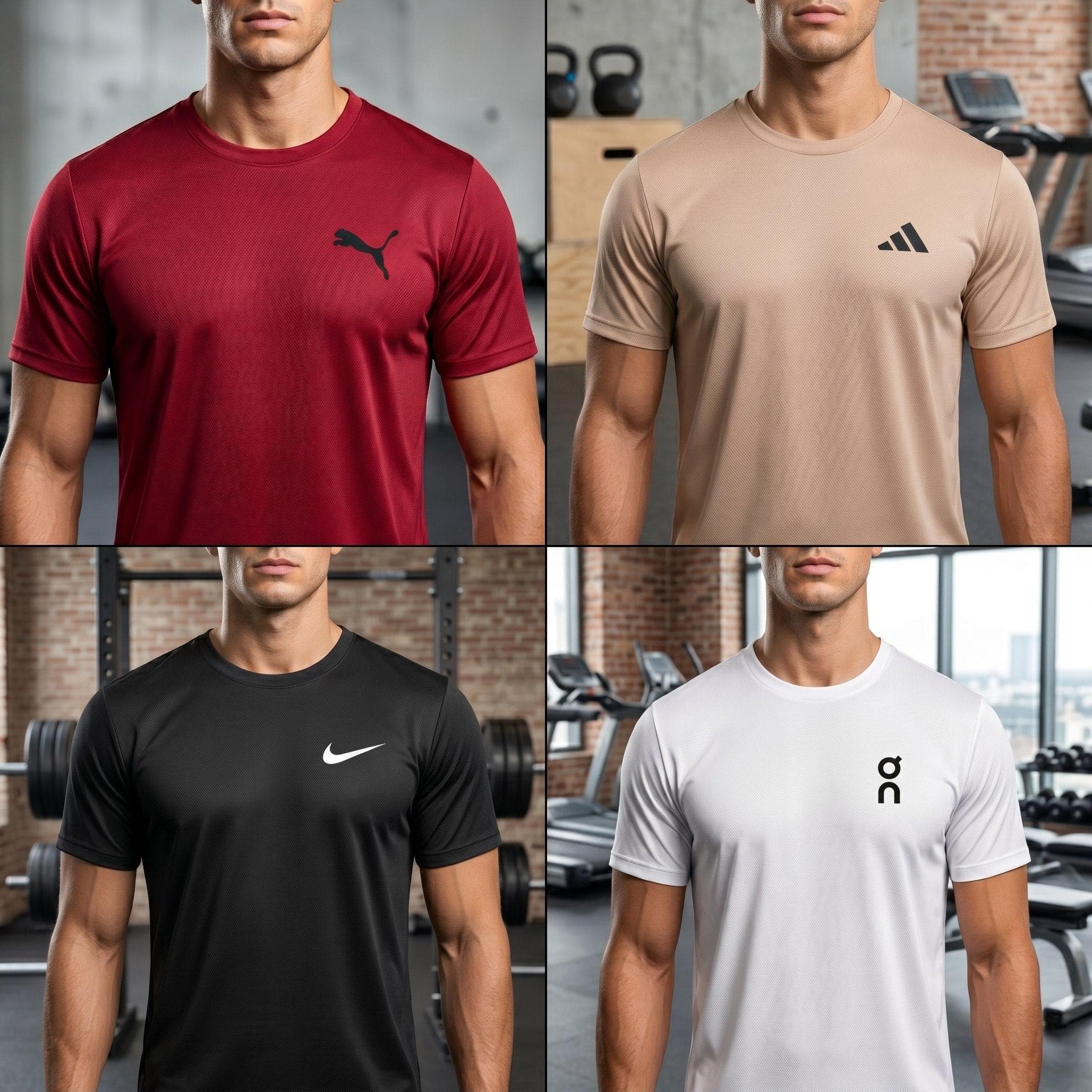 T-shirts de sport portés à la salle